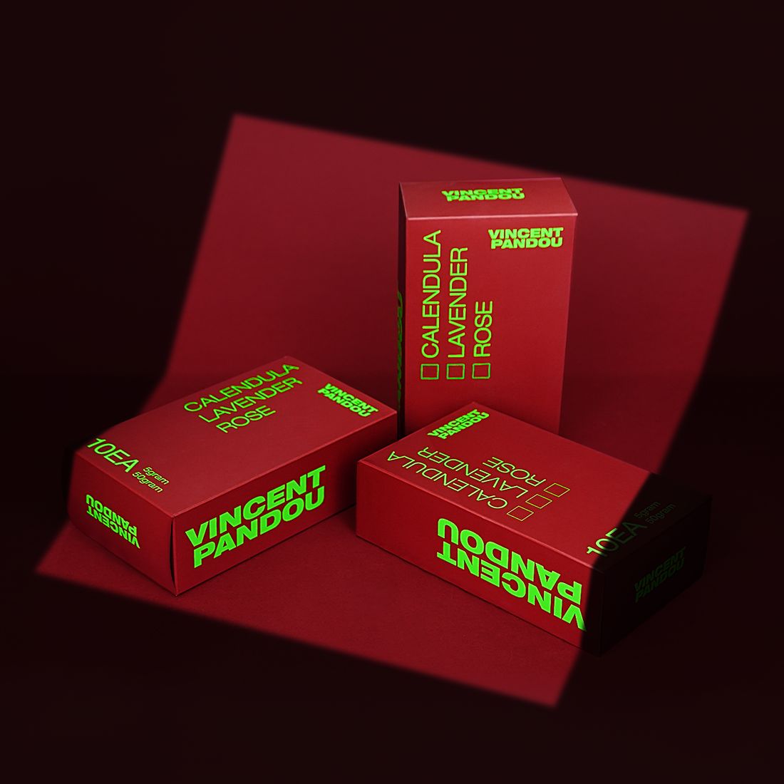 VINCENT PANDOU Jelly Mask Pack boxes